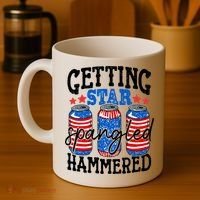 Getting Star Spangled Hammered Funny 4th Of July Patriotic Coffee Mug thumb 4