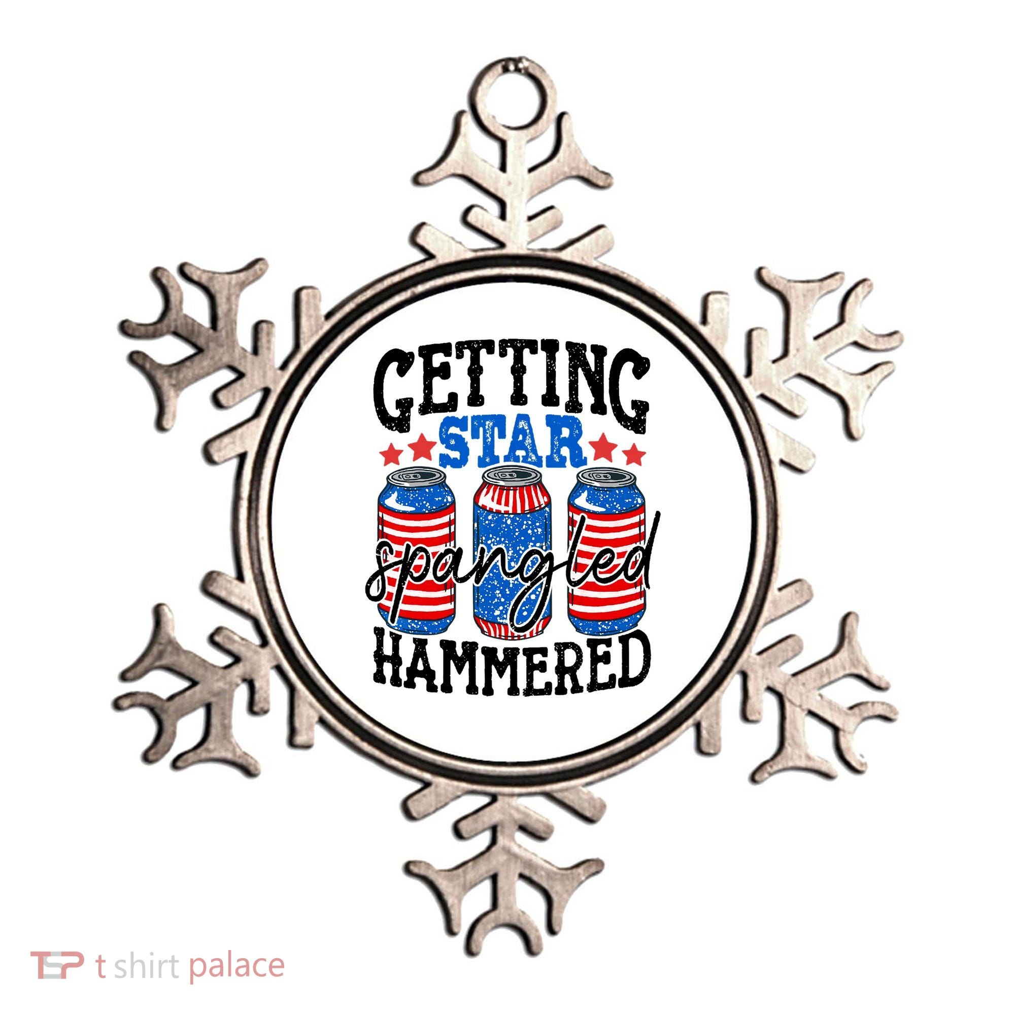 Getting Star Spangled Hammered Funny 4th Of July Patriotic Ornament