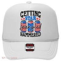 Getting Star Spangled Hammered Funny 4th Of July Patriotic Hat thumb 0