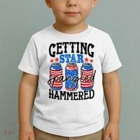 Getting Star Spangled Hammered Funny 4th Of July Patriotic Toddler T-Shirt thumb 2