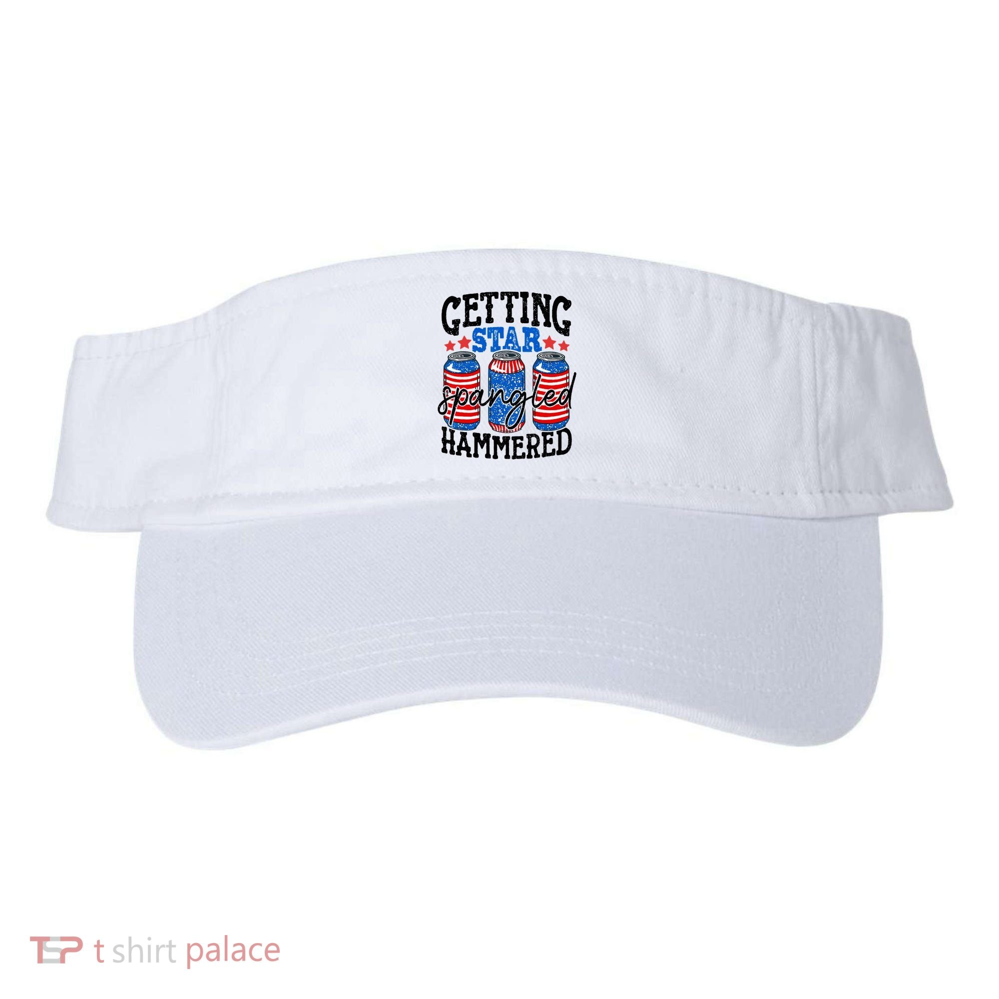 Getting Star Spangled Hammered Funny 4th Of July Patriotic Visor