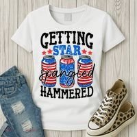 Getting Star Spangled Hammered Funny 4th Of July Patriotic Women's T-Shirt thumb 3