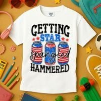 Getting Star Spangled Hammered Funny 4th Of July Patriotic Kids T-Shirt thumb 3