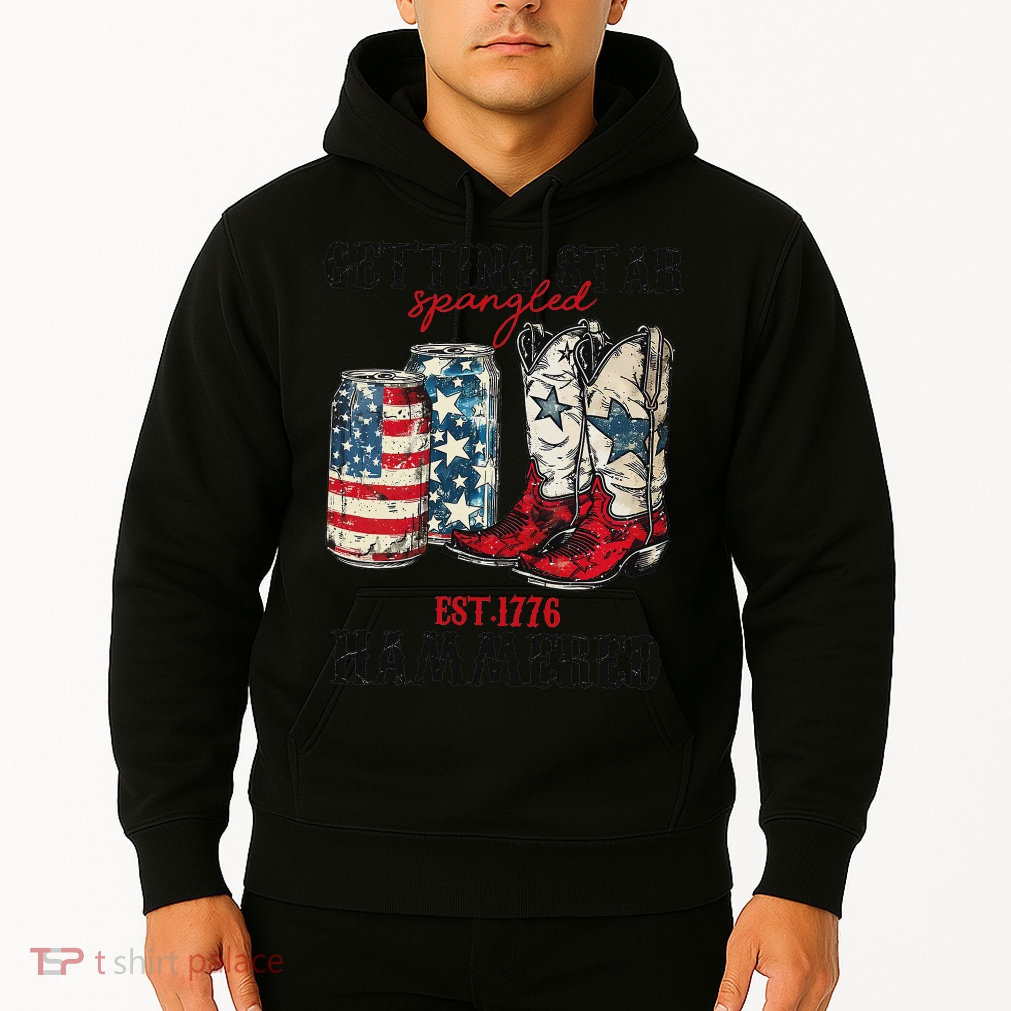 Getting Star Spangled Hammered Funny America 4th Of July Hoodie