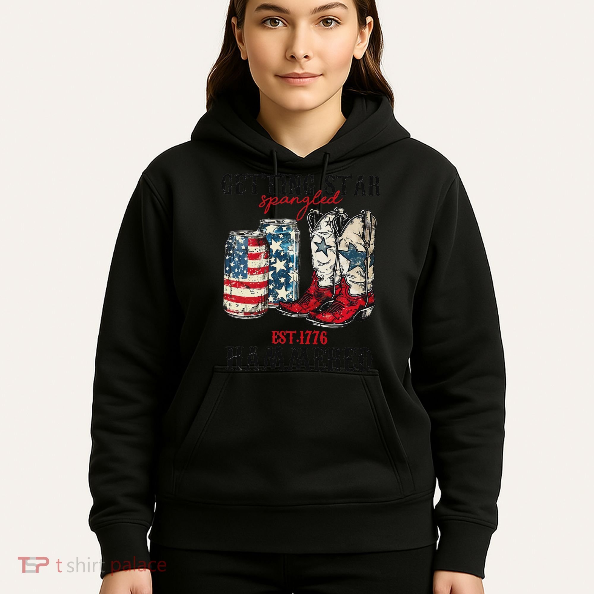 Getting Star Spangled Hammered Funny America 4th Of July Hoodie