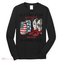 Getting Star Spangled Hammered Funny America 4th Of July Long Sleeve Shirt thumb 0