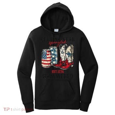 Getting Star Spangled Hammered Funny America 4th Of July Women's Hoodie