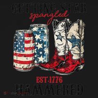 Getting Star Spangled Hammered Funny America 4th Of July Women's Hoodie thumb 2