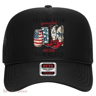 Getting Star Spangled Hammered Funny America 4th Of July Hat