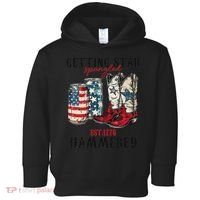 Getting Star Spangled Hammered Funny America 4th Of July Toddler Hoodie thumb 0