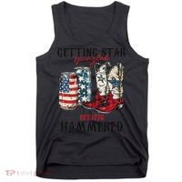 Getting Star Spangled Hammered Funny America 4th Of July Tank Top thumb 0