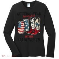 Getting Star Spangled Hammered Funny America 4th Of July Women's Long Sleeve Shirt thumb 0