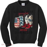Getting Star Spangled Hammered Funny America 4th Of July Kids Sweatshirt thumb 0
