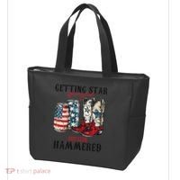 Getting Star Spangled Hammered Funny America 4th Of July Tote Bag thumb 3