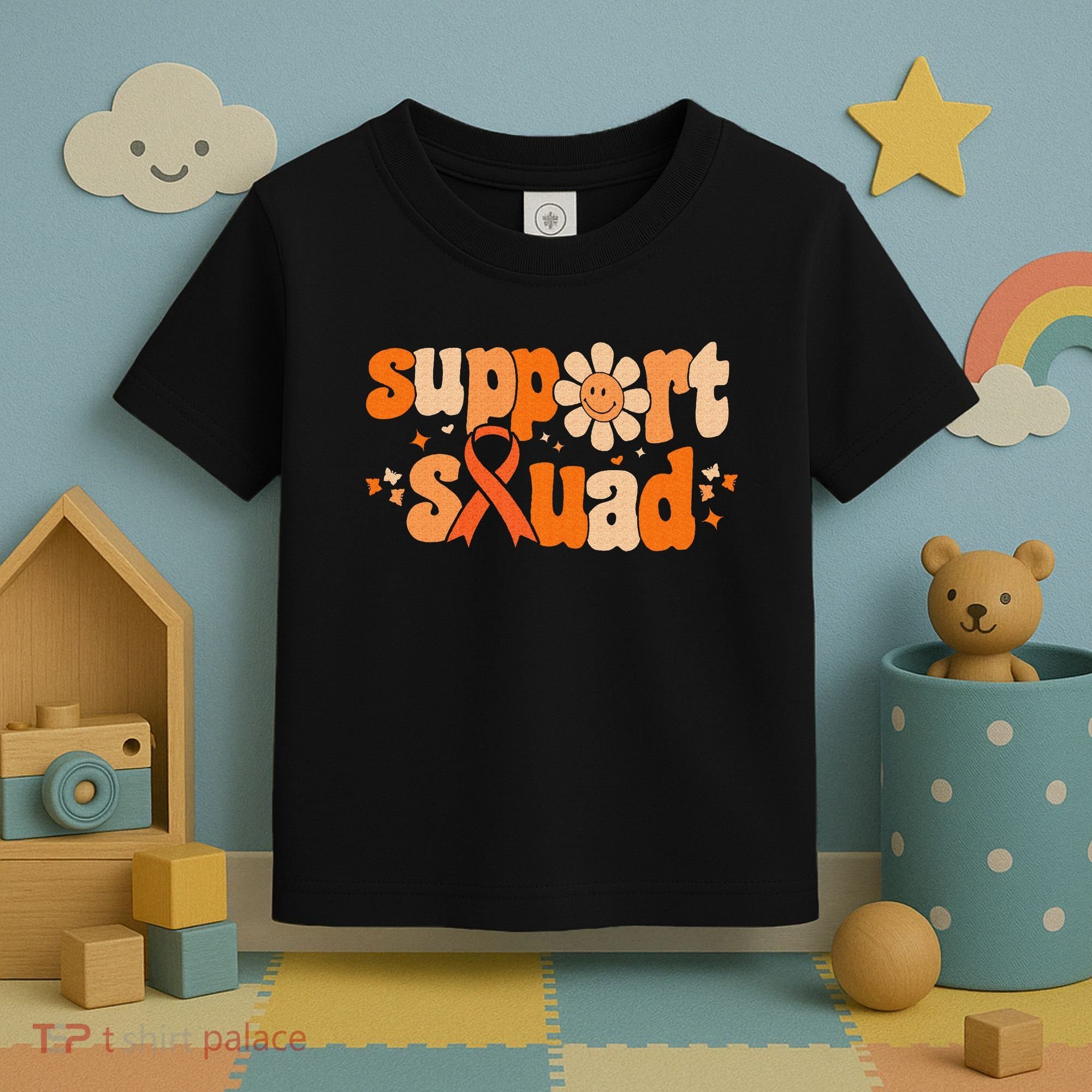 Groovy Support Squad Multiple Sclerosis Awareness Mom Women Toddler T-Shirt