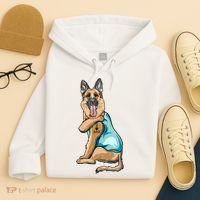 German Shepherd Tattoos I Love Dad Sitting Gift Father's Day Cool Gift Hoodie thumb 4
