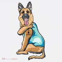 German Shepherd Tattoos I Love Dad Sitting Gift Father's Day Cool Gift Hoodie thumb 7