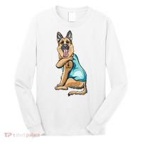 German Shepherd Tattoos I Love Dad Sitting Gift Father's Day Cool Gift Long Sleeve Shirt thumb 0