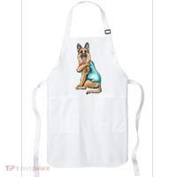 German Shepherd Tattoos I Love Dad Sitting Gift Father's Day Cool Gift Apron thumb 0