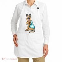 German Shepherd Tattoos I Love Dad Sitting Gift Father's Day Cool Gift Apron thumb 2