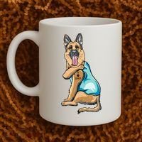 German Shepherd Tattoos I Love Dad Sitting Gift Father's Day Cool Gift Coffee Mug thumb 2
