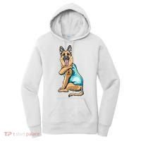 German Shepherd Tattoos I Love Dad Sitting Gift Father's Day Cool Gift Women's Hoodie thumb 0
