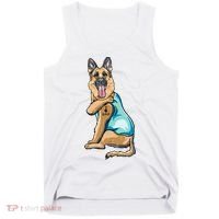 German Shepherd Tattoos I Love Dad Sitting Gift Father's Day Cool Gift Tank Top thumb 0