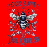 God Save the Queen Bee From Extinction Santa Hat thumb 1