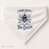 God Save the Queen Bee From Extinction USA-Made Doggie Bandana thumb 0