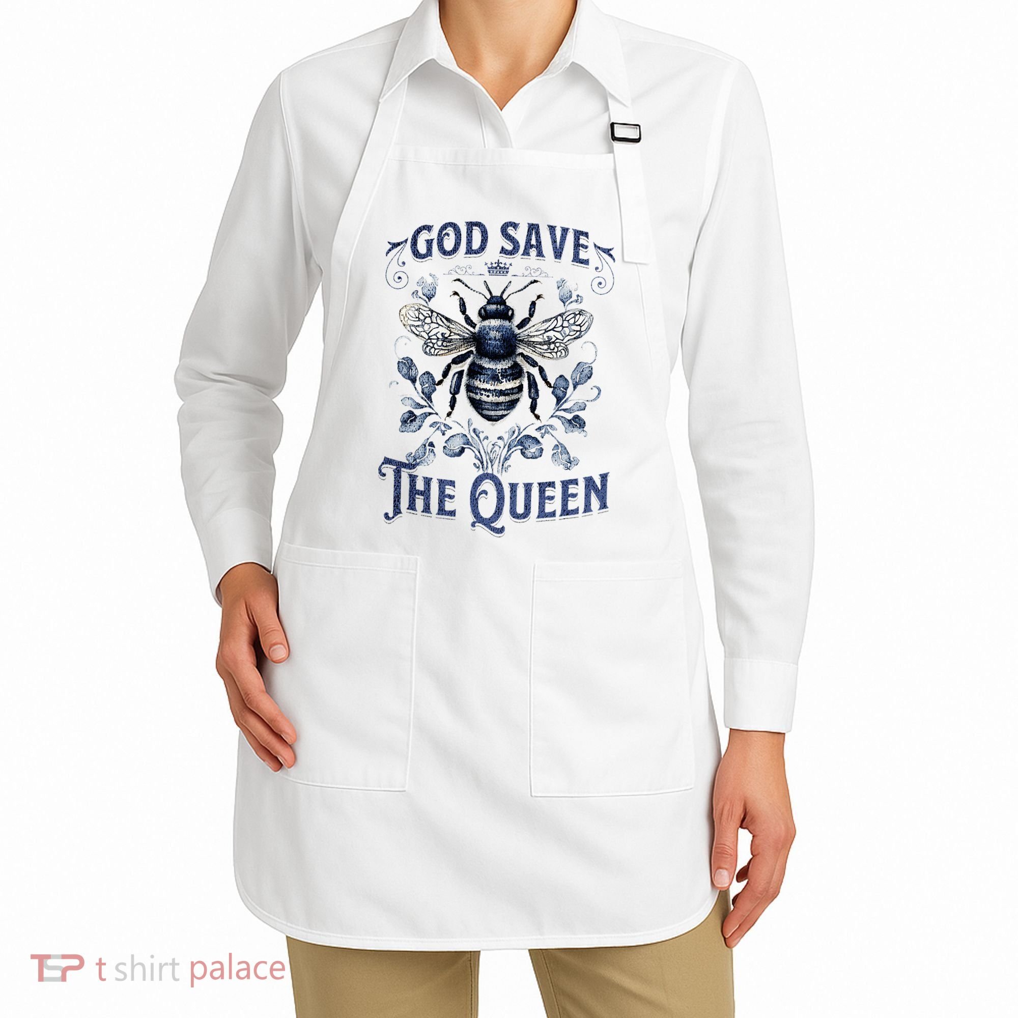 God Save the Queen Bee From Extinction Apron