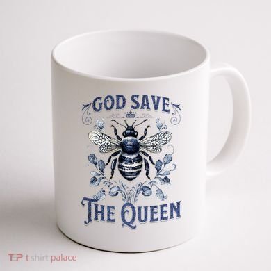 God Save the Queen Bee From Extinction Coffee Mug back