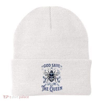 God Save the Queen Bee From Extinction Beanie