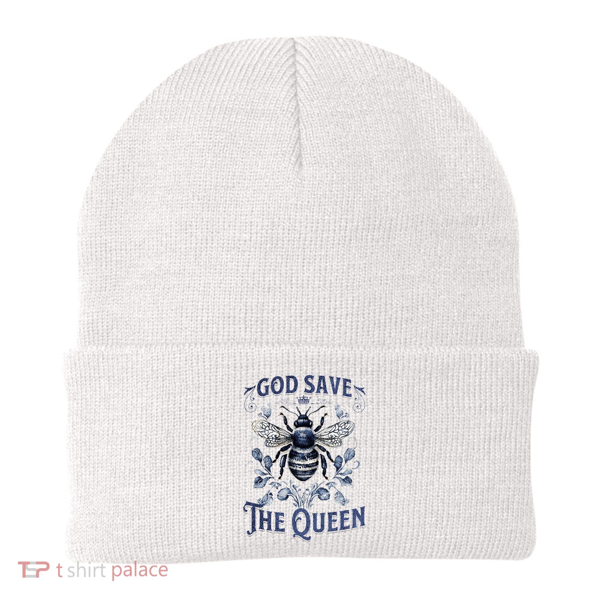 God Save the Queen Bee From Extinction Beanie