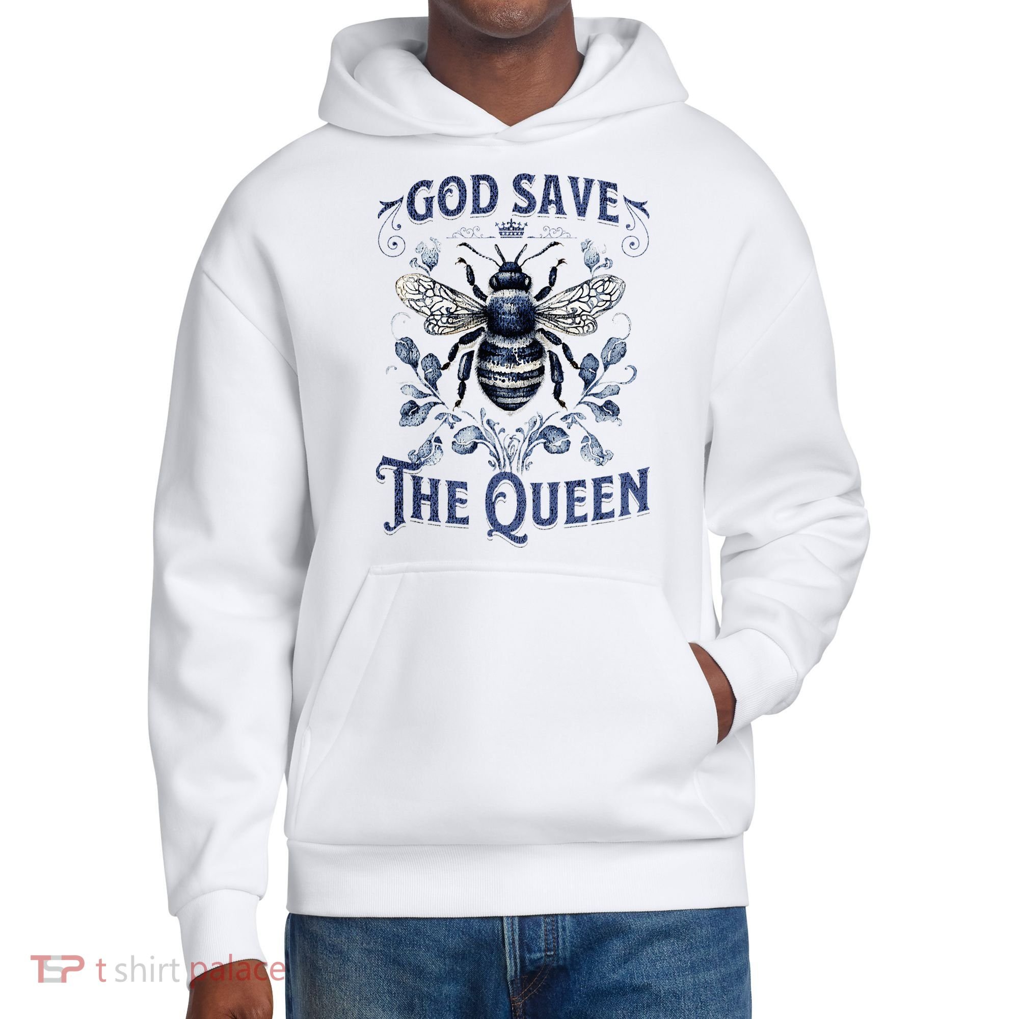God Save the Queen Bee From Extinction District V.I.T. Heavyweight Hoodie