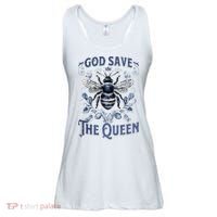 God Save the Queen Bee From Extinction Ladies Essential Flowy Tank thumb 0