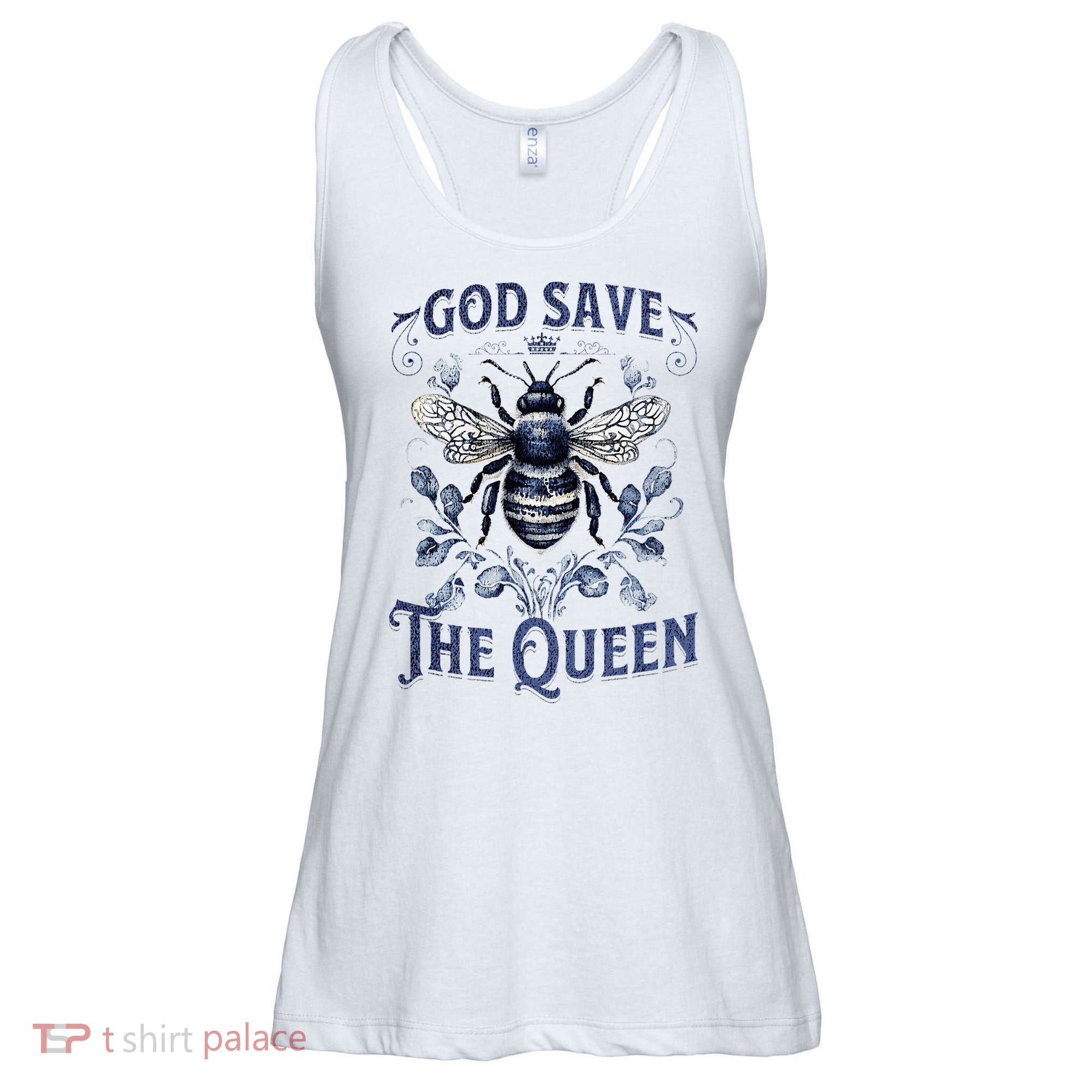 God Save the Queen Bee From Extinction Ladies Essential Flowy Tank
