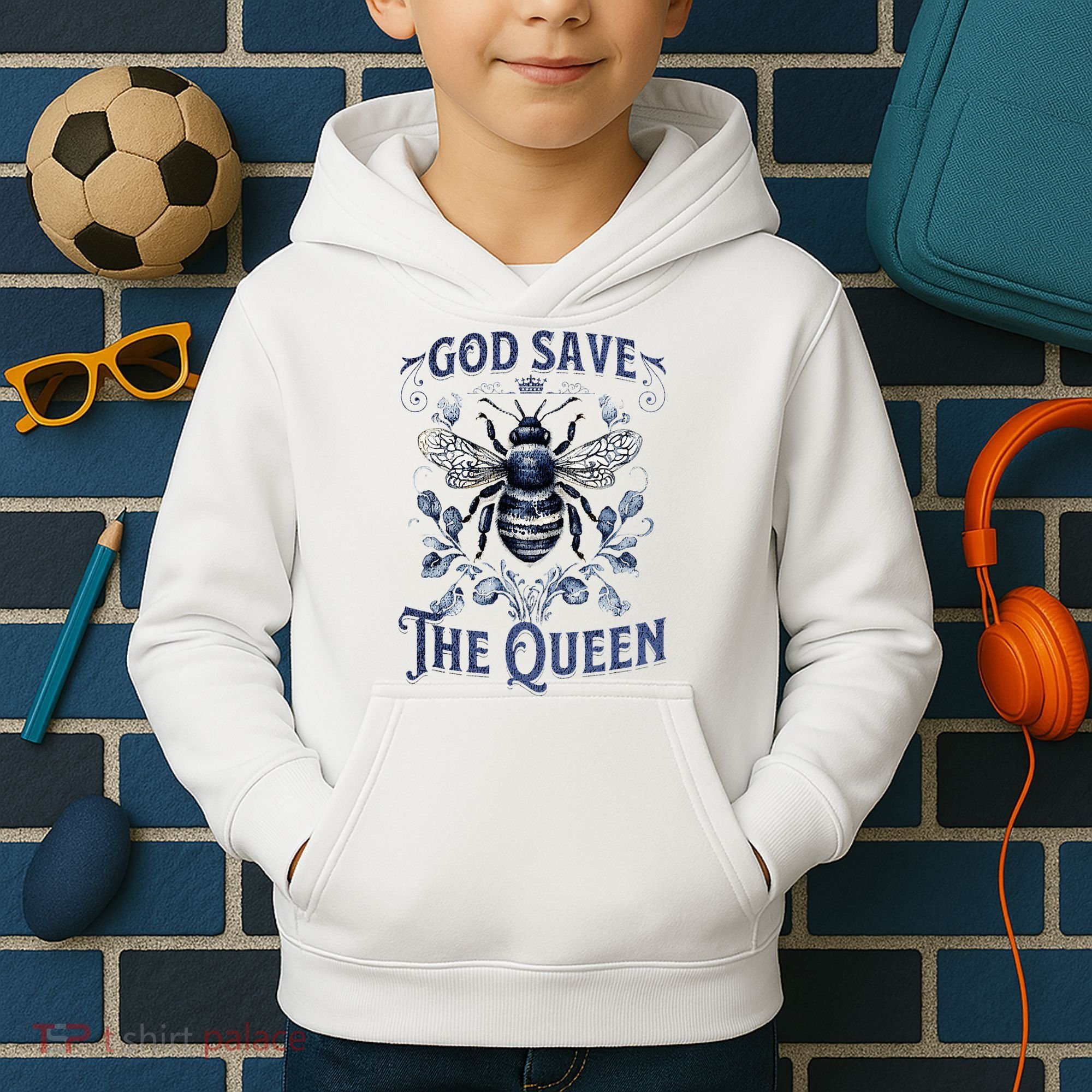 God Save the Queen Bee From Extinction Kids Hoodie