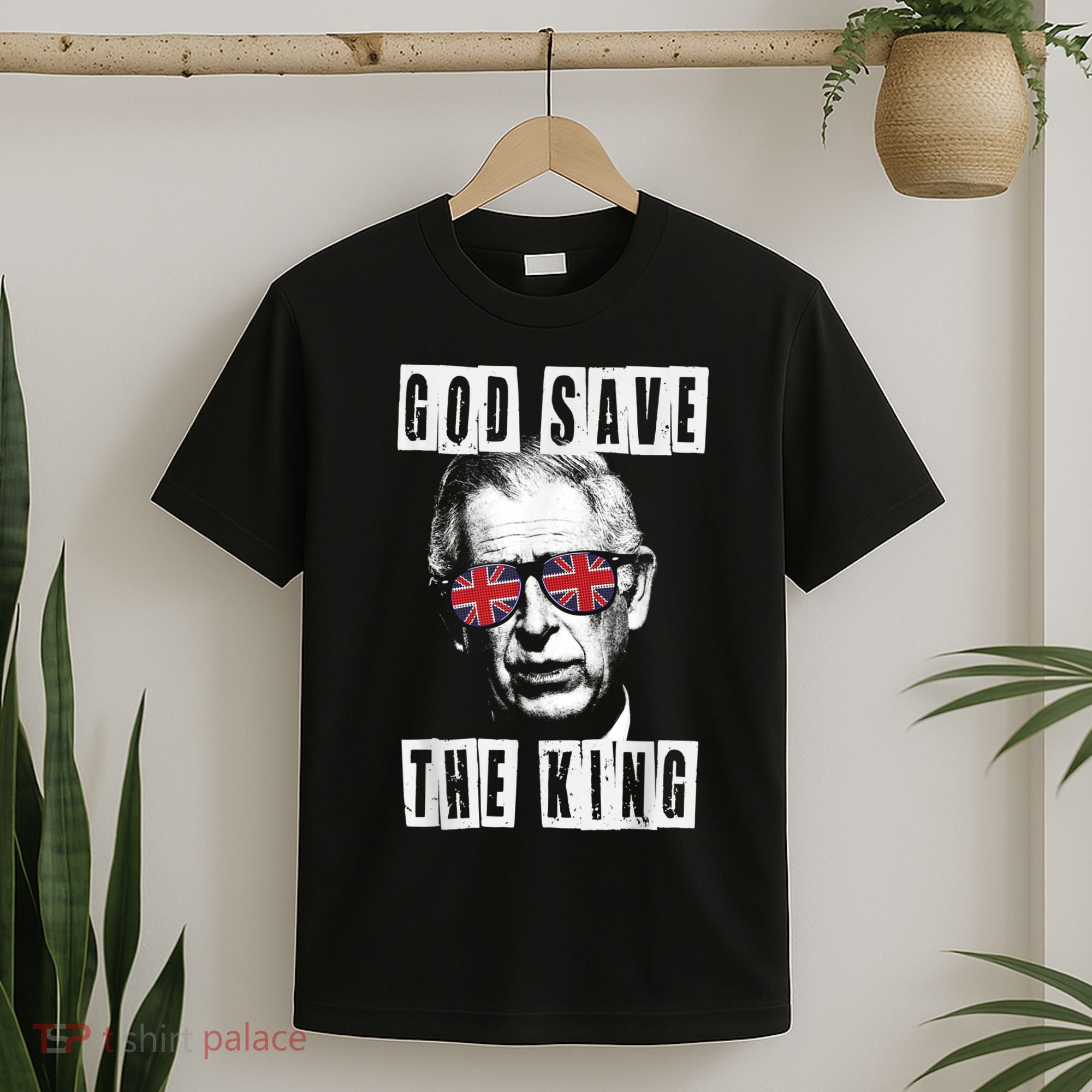 God Save The King. King's Coronation Union Jack Charles T-Shirt