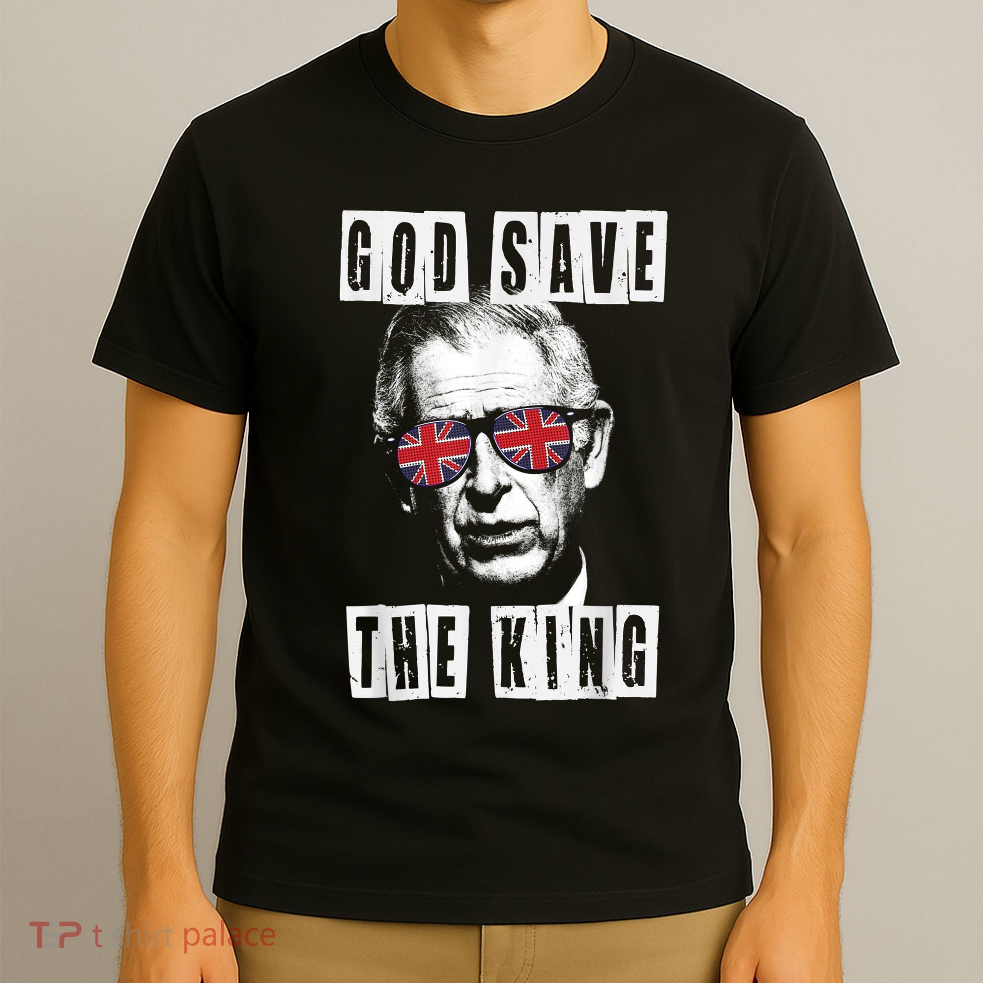 God Save The King. King's Coronation Union Jack Charles T-Shirt