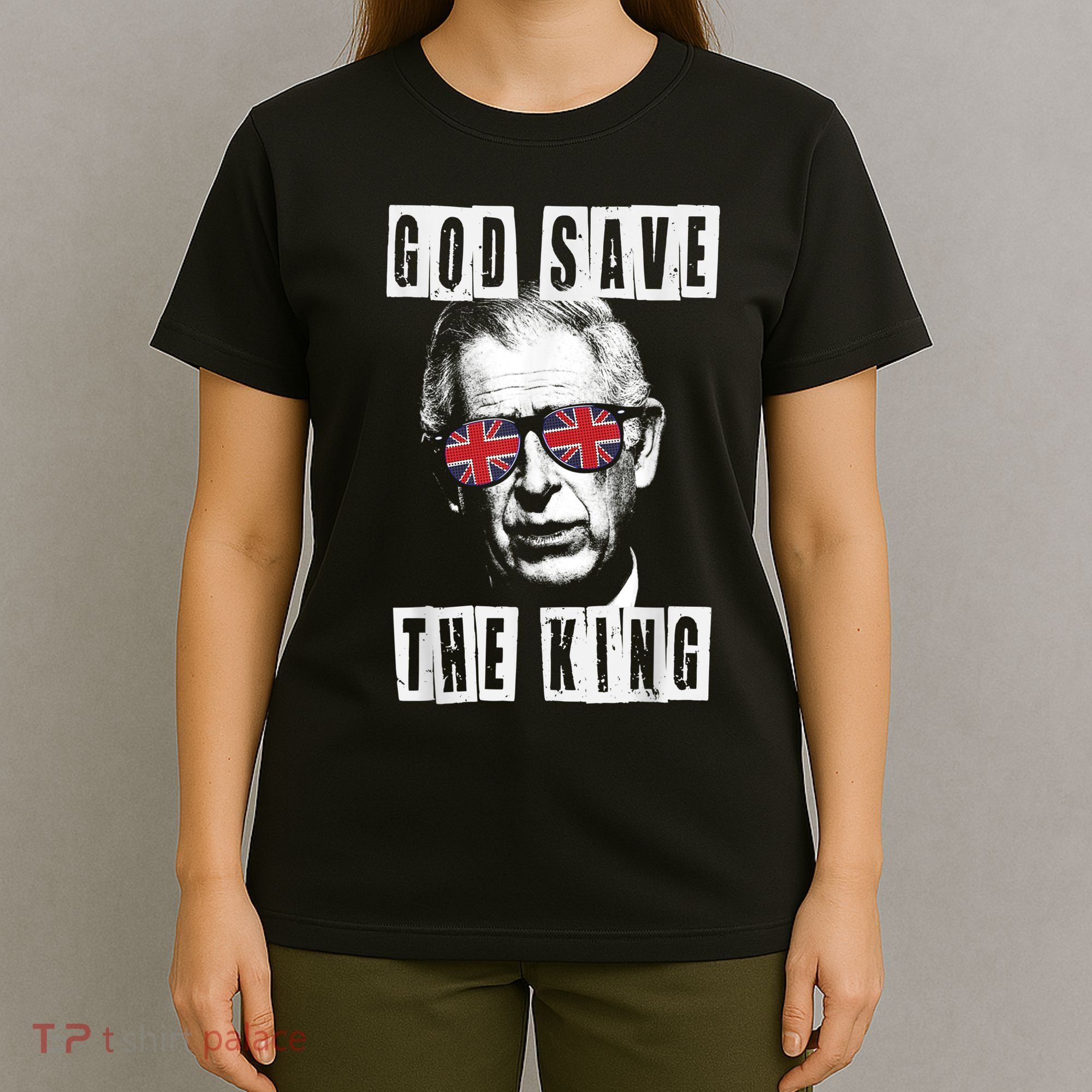 God Save The King. King's Coronation Union Jack Charles T-Shirt