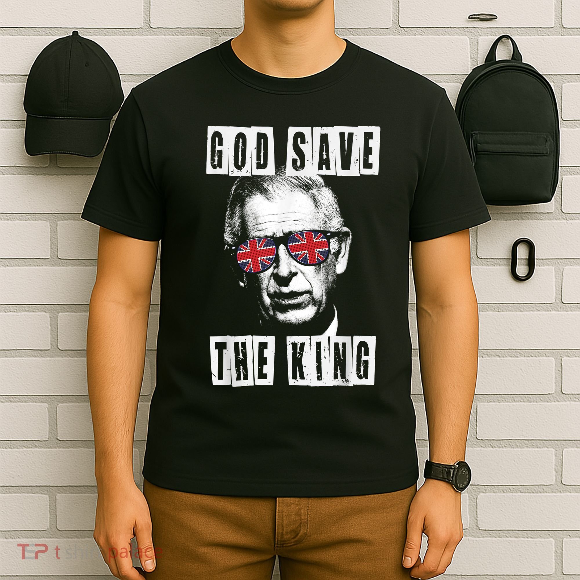 God Save The King. King's Coronation Union Jack Charles T-Shirt