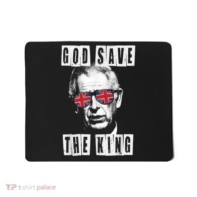 God Save The King. King's Coronation Union Jack Charles Mousepad