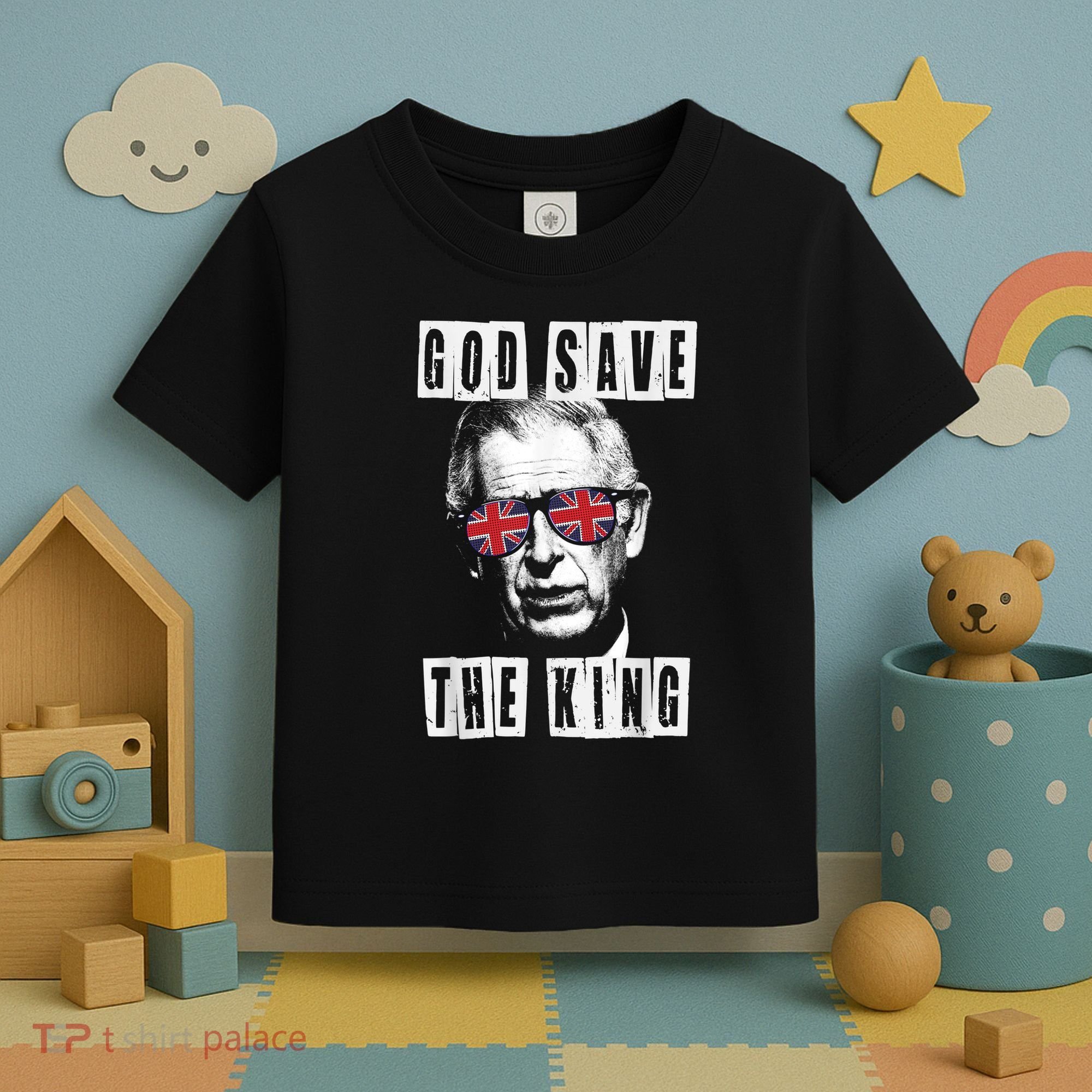 God Save The King. King's Coronation Union Jack Charles Toddler T-Shirt