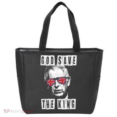 God Save The King. King's Coronation Union Jack Charles Tote Bag
