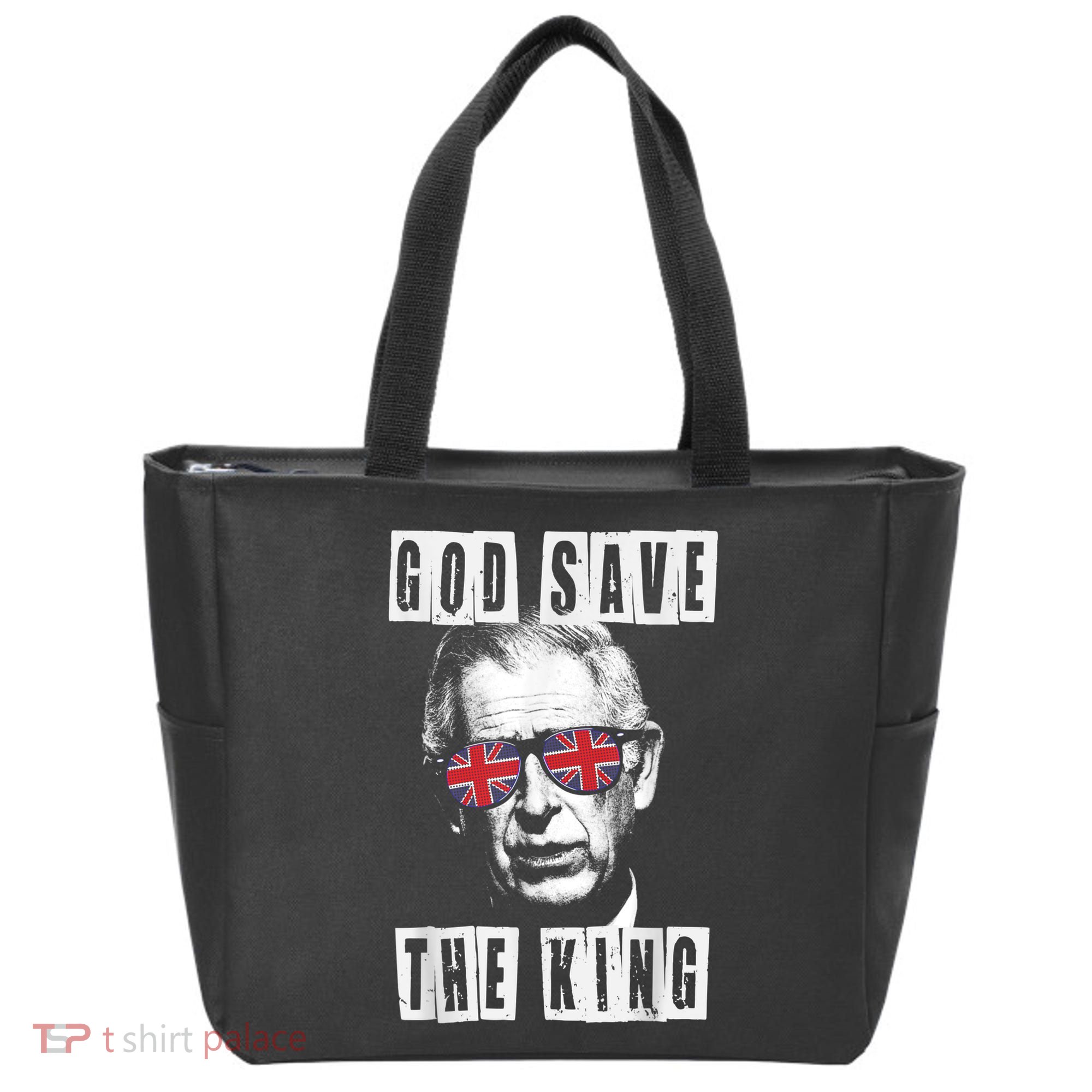God Save The King. King's Coronation Union Jack Charles Tote Bag
