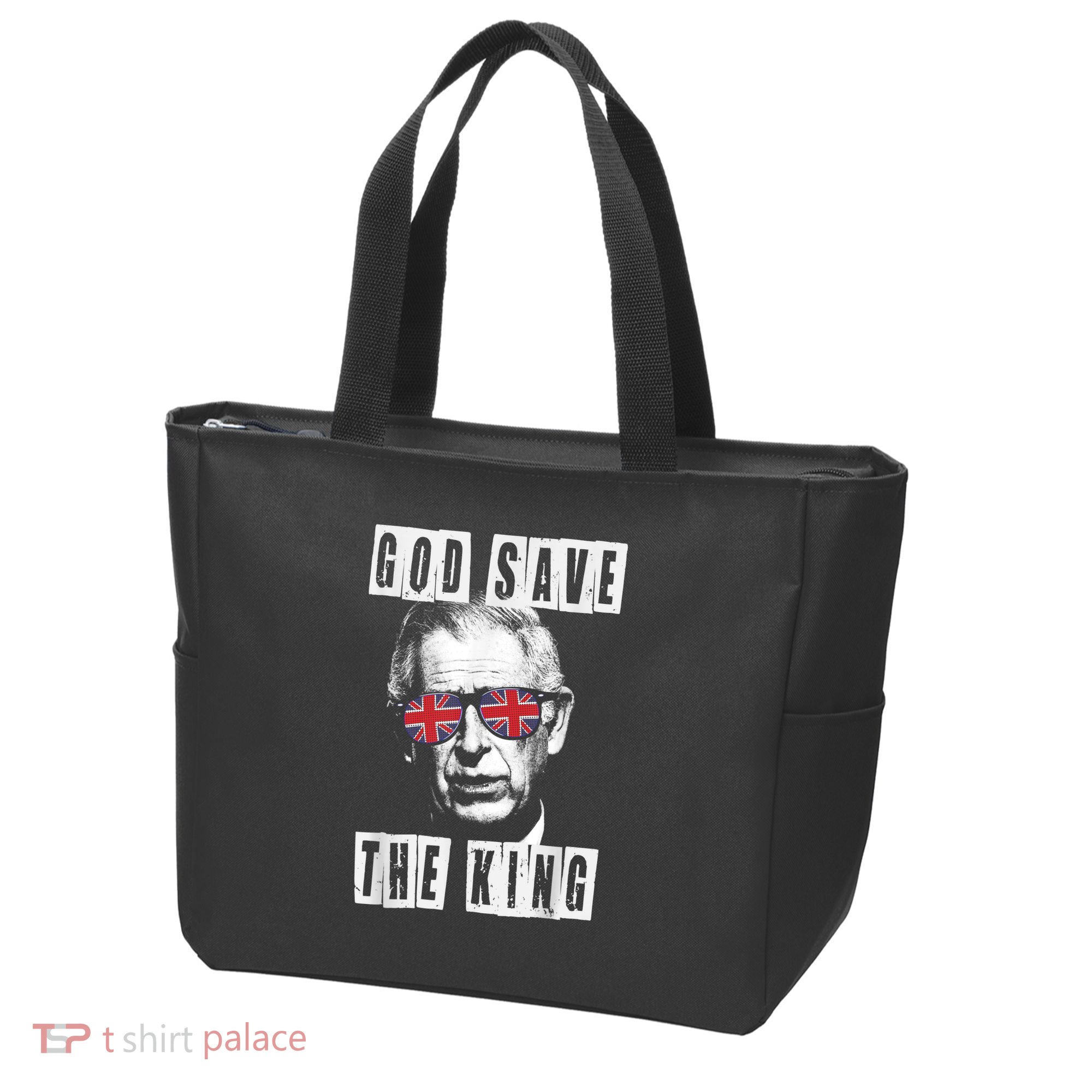 God Save The King. King's Coronation Union Jack Charles Tote Bag