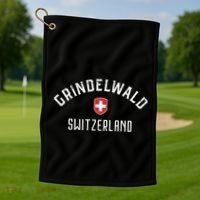 Grindelwald Switzerland T Swiss Flag Grindelwald Golf Towel thumb 1
