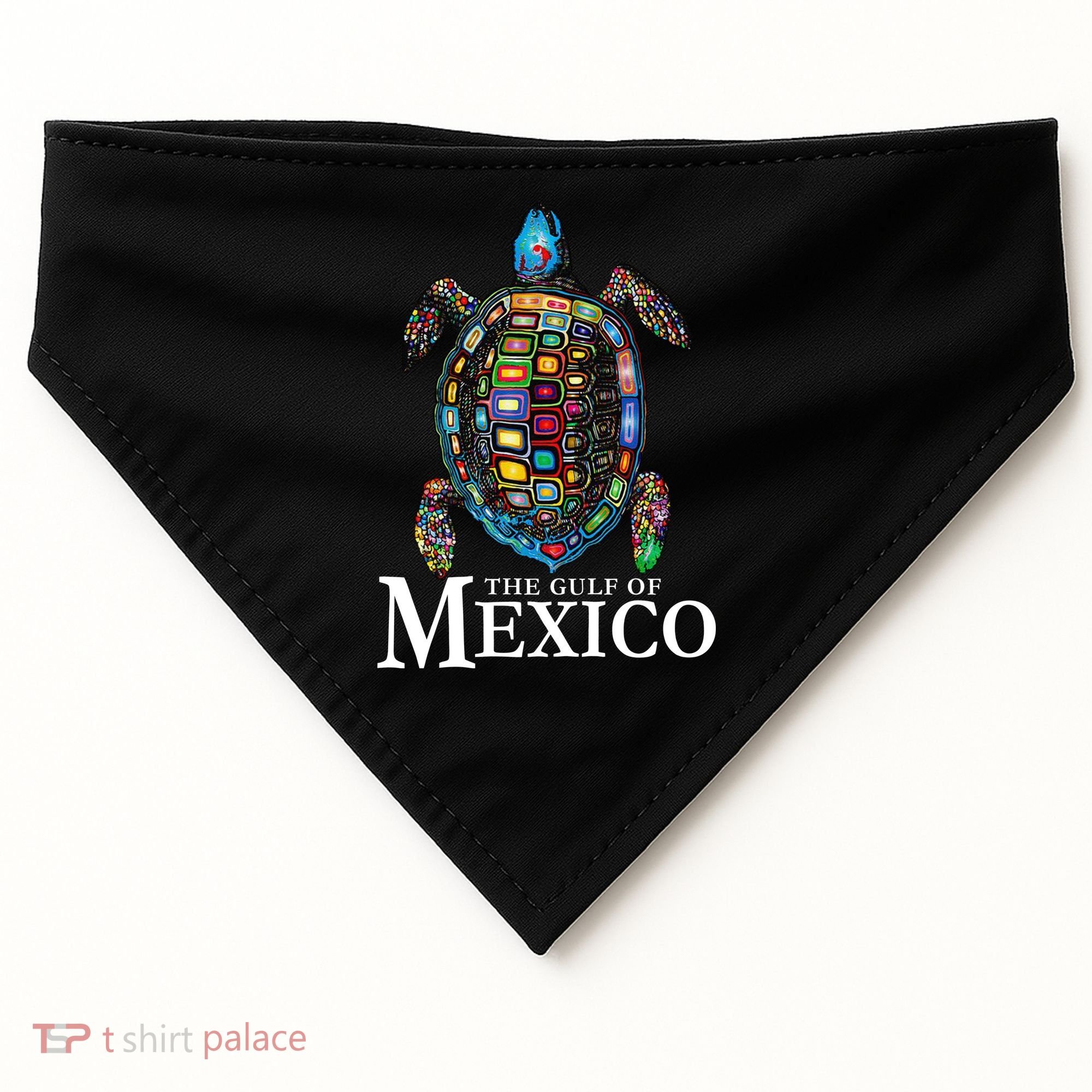 Graphic Sea Turtle Gulf Of Mexico Never Forget Trump USA-Made Doggie Bandana