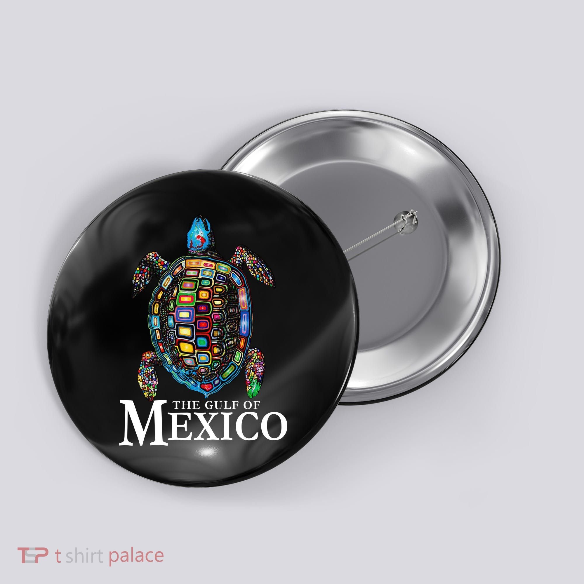 Graphic Sea Turtle Gulf Of Mexico Never Forget Trump Button