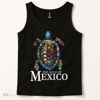 Graphic Sea Turtle Gulf Of Mexico Never Forget Trump Tank Top thumb 2